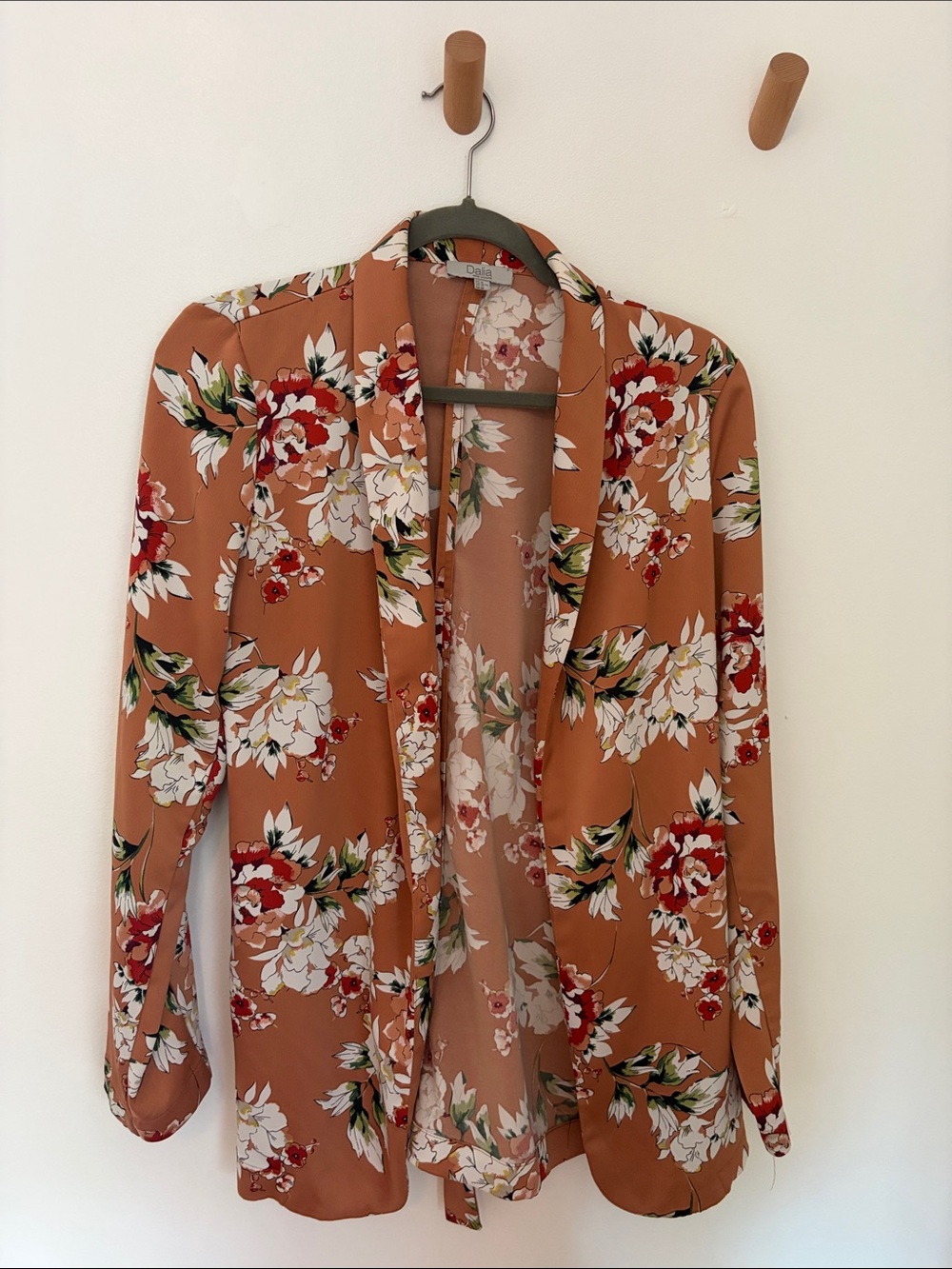 Floral Open-Front Blazer - Rust Floral